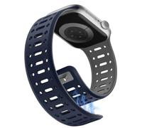 Sixmoat Magnetico Cinturini Compatibile con Apple Watch Cinturino (Serie10/11) 42/41/40/38mm per Uomo Donna,Traspirante Silicone Sportivo Bracciale per iWatch Serie 11 10 9 8 7 6 5 4 3 SE, Blu-Grigio