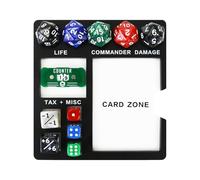 SIXPOINTS Commander Essentials Kit, vassoio contatore vita per MTG Commander EDH, tracker di gioco tutto in uno con danni, tasse, gettoni, zone carte, per Magic The Gathering, TCG, RPG, accessori per