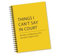 Sixrip Court Humor Spiral Notebook, Judge Appreciation Gift, Yellow