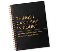 Sixrip Things I Can't Say In Court 160 Pages Lined Spiral Notebook, Lawyer Notebook for Coworker, Graduation Gifts for Law Student, Retirement Appreciation Gifts for Lawyer Judge Attorney Paralegal