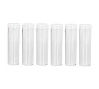 SIXRUN 10 Pezzi Tubo di Moneta Trasparente con Spugna Cuscino, Soluzione di Archiviazione a Lungo Termine, Ideale per la Raccolta Monete da 25 Mm