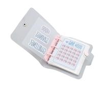 SIXRUN 1000 Risparmio di Risparmio Notebook per le Foglie Sciolte, Multipurpose PVC Resusabile Money Management Notebook di Leaf Leaf, con Adesivo per gli Obiettivi Finanziari (PINK)