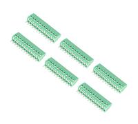 SIXRUN 10pcs 12 Pin 2.54mm Passo PCB Blocco Terminale a Vite Connettore, Universale Plastica Verde Rame per Cablaggio PCB a Bassa Frequenza