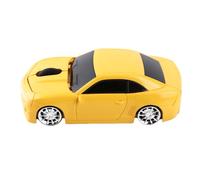 SIXRUN 2.4G Wireless Race Car Mouse, 1600 DPI (YELLOW) | Costruzione in plastica ABS, ricevitore USB 2.4G, faro LED, nessuna installazione software, per Windows Mac