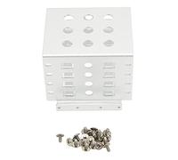 SIXRUN 2.5in HDD Mounting Rack, Gabbia per Disco Rigido in Lega di Alluminio con Design Cavo per 2.5in HDD SSD IDE, Include Viti (Silver)