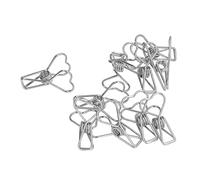 SIXRUN 20 Graffette Stile Elegante Durevoli Indossabili per L'organizzazione Dell'ufficio Clamp/Holder in Ferro per Documenti Biglietti 1,5 X 2,8 Cm (SILVER)