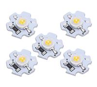 SIXRUN 25 Pezzi Chip LED Perline Lampada LED in Alluminio 5 V 3 W 200LM per Apparecchi di Illuminazione Fai da Te Torce Elettriche Faretti Fari Alta luminosità Basso Consumo Avvio Rapido (Luce