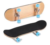 SIXRUN 5-Layer Maple Wood Finger Skateboard, Alloy Fingerboards Metal Fingerboards Pro per Alleviare lo Stress Fidget Toy (azzurro)