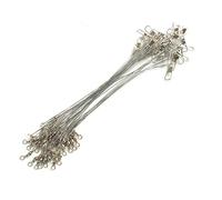 SIXRUN 60Pezzi Anelli da Pesca, Cavo Antimorso Acciaio Attrezzatura da Pesca Kit di Terminali con Girelle e Moschettoni per Acqua Salata e Dolce