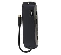 SIXRUN 8 in 1 USB C Hub Adattatore, 4K30Hz PD 100W (blu navy) | Espansione multiporta con Ethernet 100M, USB 3.0 5Gbps, lettore di schede SD/TF, tipo C per laptop, alloggiamento in lega