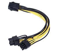 SIXRUN Adattatore Cavo GPU da 6Pin a Dual 8Pin, 18AWG | Connettore PCIe 6+2 da 30 cm 11,8 pollici, filo in rame stagnato, sdoppiatore di alimentazione della scheda grafica, di