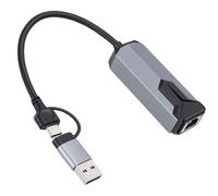 SIXRUN Adattatore Ethernet 2.5G Dispositivo di Rete Veloce USB Tipo C per Laptop e PC 2500Mbps con RJ45
