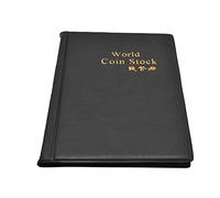 SIXRUN Album per Monete Dal Design Trasparente Texture Squisita Altamente Resistente per gli Appassionati di Monete 120 Tasche 3,99 Once (BLACK)