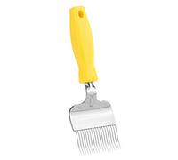 SIXRUN Alveare a Forca per Disopercolare Resistente in Acciaio Inossidabile per Denti di Apicoltura | Robusta Maniglia in Plastica | Rimuove Le Celle per L'ispezione | Adatto per Apicoltori | Giallo