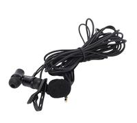 SIXRUN Auricolari Cablati con Microfono, Tecnologia di Cancellazione del Rumore, Versatile Microfono con Clamp/Holder per Registrazione Video e Streaming Live Spina da 3,5 Mm