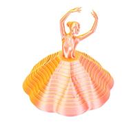 SIXRUN Ballerina 3D Stampata con Movimento a Spirale, Base Stabile 4,72 | Illusione Rotante Ipnotica, Finitura Seta PLA Cangiante, Design Pieghevole da Tavolo