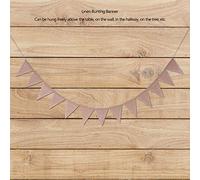 SIXRUN Bandiere di Bandierine in Lino per Decorazioni per Feste con Messaggi Fai-da-te per Celebrazioni di Matrimoni, Decorazioni per il Giardino di Casa, 48 Pezzi, 12,3 Piedi