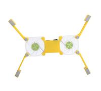 SIXRUN Base di Raffreddamento per Laptop, Raffreddatore per Radiatore Pieghevole USB, Doppie Ventole con Luce LED, Supporto di Raffreddamento Portatile per Gioco e Lavoro (YELLOW)