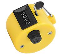 SIXRUN Berm Contatore Manuale in Plastica con Conteggio a 4 Cifre per Impianti Sportivi, Piccolo e Facile da Trasportare per Allenatori e Arbitri, Rosso (Yellow)