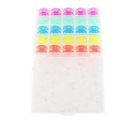 SIXRUN Bobine Colorate per Macchina da Cucire in Plastica, Set da 25 Pezzi per Ricamo Quilting, Funzionamento Semplice per Principianti, Adatte per Uso Domestico