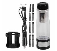 SIXRUN Bollitore Elettrico per Auto 12V 24V 95W 420ml Display Digitale Tazza per il Riscaldamento Dell'Acqua da Viaggio con Protezione di Sicurezza per Acqua Bollente Tè Caffè Latte (BLACK)
