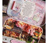 SIXRUN Box Theatre Squisito Modello Decorativo di Casa delle Bambole in Legno Fai-da-te Facile da Montare per la Decorazione Domestica (Q-007)