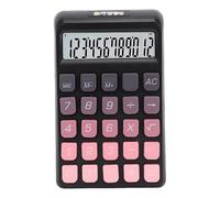SIXRUN Calcolatrice di Pulsanti di Grandi Dimensioni, Calcolatore di Batteria Solare del Calcolo del Desktop a 12 Cifre con Display LCD di Grandi Dimensioni, Calcolatori del Desktop a (BLACK)