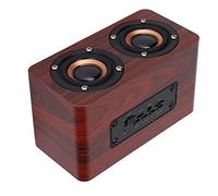 SIXRUN Cassa Bluetooth in Legno Retro, 6W Doppio Driver 5W (Brown wood | Stereo wireless con AUX TF FM, struttura in legno massello, batteria da 1500 mAh, decorazione per la casa