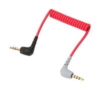 SIXRUN Cavo TRS a TRRS Adattatore Ad Angolo Retto da Maschio a Maschio da 3,5 Mm per Microfoni Esterni per Smartphone Regolabile 20-50 Cm