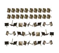 SIXRUN Chiodo per Porta per Tappezzeria Accessori Hardware per Mobili Decorativi in ferro retrò per la Decorazione Domestica Bronzo Ciano 50 Pezzi (Lunghezza laterale 14mm*lunghezza totale 20mm)