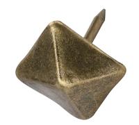 SIXRUN Chiodo per Porta per Tappezzeria Accessori Hardware per Mobili Decorativi in ferro retrò per la Decorazione Domestica Bronzo Ciano 50 Pezzi (Lunghezza laterale 12 mm * lunghezza totale 18 mm)