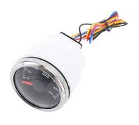 SIXRUN Contagiri da 7000 Giri/min, Retroilluminazione Regolabile da 52 Mm per Trattore per Camion, Auto, Barca (Quadrante nero, copertura argentata CX6229)