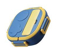 SIXRUN Contenitore per Alimenti Multi Scomparto Lunch Box in Acciaio Inossidabile di Grande capacità per Arrampicata in Campeggio, Lunch Box per Ufficio (3 Scomparti Blu)