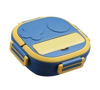 SIXRUN Contenitore per Alimenti Multi Scomparto Lunch Box in Acciaio Inossidabile di Grande capacità per Arrampicata in Campeggio, Lunch Box per Ufficio (2 Scomparti Blu)