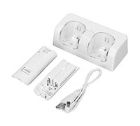 SIXRUN Controller Ladegerät per Remote, Caricabatterie con Alimentatore da 5 Piedi e Adattatore per Console e Computer (WHITE)