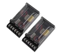 SIXRUN Crossover Audio per Auto a 2 Vie, Materiale ABS, Migliora la qualità del Suono, Protezione da Sovracorrente, Perfetto per i Sistemi Audio per Auto