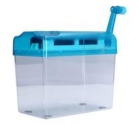 SIXRUN Distruggidocumenti Piccolo Distruggidocumenti Manuale Compatto e Leggero per Strisce di Carta Spesse, Design Antiscivolo in Silicone per Scrivania, Salvaspazio ABS Blu 1 unità