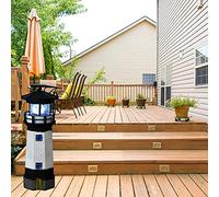 SIXRUN Faro da Giardino a LED Solare per Ornamenti Decorativi da Esterno, Lampada in Resina per la Casa, Faro Rotante Ad Energia Solare per Prato e Giardino (SIXRUNr4xms6db71-10287309)