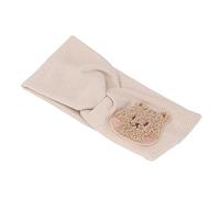 SIXRUN Fascia per Capelli Elastica in Cotone per Bambini, Morbida Fascia Protettiva per la Testa con Motivo a Cartoni Animati, Super Elastica per Baby Shower, 6,8 X 3,1 Pollici (Beige)