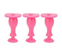 SIXRUN Fermaporta per Rondella a Carico Frontale, Design a Ventosa in Gomma, per Uso Familiare, 3 Pezzi (PINK)