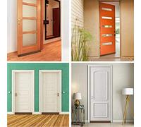 SIXRUN Fermaspifferi per Porta Guarnizione Inferiore per Porta Insonorizzata per Porte Interne Esterne Installazione Semplice Impermeabile Bianco Grigio Marrone 100"x4"x4" Ideale per Tutte le