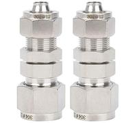 SIXRUN Ferrule Compression Fitting, 304 Stainless Steel, Durable (F12*8) | Resistenza all\'alta pressione, installazione semplice, riutilizzabile, progettato per la conversione di tubi rigidi