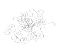 SIXRUN Ganci Metallici Multiuso a Forma di S per la Decorazione Dell'albero di Natale, 60 Pezzi Gancio in Argento Rosso Verde Oro per Ufficio Domestico, 1 X 2 Pollici (SILVER)