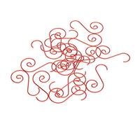 SIXRUN Ganci Metallici Multiuso a Forma di S per la Decorazione Dell'albero di Natale, 60 Pezzi Gancio in Argento Rosso Verde Oro per Ufficio Domestico, 1 X 2 Pollici (rosso)