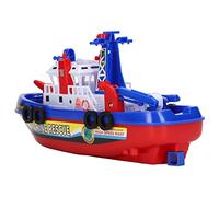 SIXRUN Giocattolo di Barca Antincendio Elettrico, Stimolare l'immaginazione, Educazione, Realistica, Design Sicuro, Sottile Fattura, Spruzzatura d'acqua Auto con Musica e Luce per Ragazzi