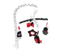 SIXRUN Giocattolo Mobile per Culla con Carillon, Peluche e Rosso per Prevenire lo Strabismo, Giostrina Musicale per Peluche per Bambini + ABS (Animale)