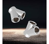 SIXRUN Giunto Incrociato Splitter a Y a 3 Vie, Connettore per Raccordo di Raffreddamento Ad Acqua in Ottone G1/4 Pollici con Placcatura per di Raffreddamento a Liquido per PC, Splitter a 3 Vie