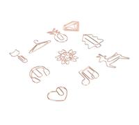 SIXRUN Graffetta per Carta in Metallo Oro Rosa Dalla Forma Carina, 100 Pezzi, Organizer Decorativo per Documenti, Tecnologia Galvanica, Scena applicabile: Adatto a Varie Impostazioni