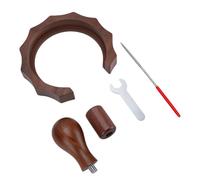 SIXRUN Grouphead Ring, Solid Wood Handle for Coffee Machines | Design resistente al calore, Presa comoda, Isola il tubo del vapore, Adatto a Gemilai 3006,3145,3145B