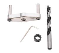 SIXRUN Guida per Trapano per Fori Diritti Costruzione Robusta Gamma di Serraggio Kit di Tasselli Autocentranti per Progetti di Lavorazione del Legno Migliorati Lega di Alluminio Acciaio Inossidabile